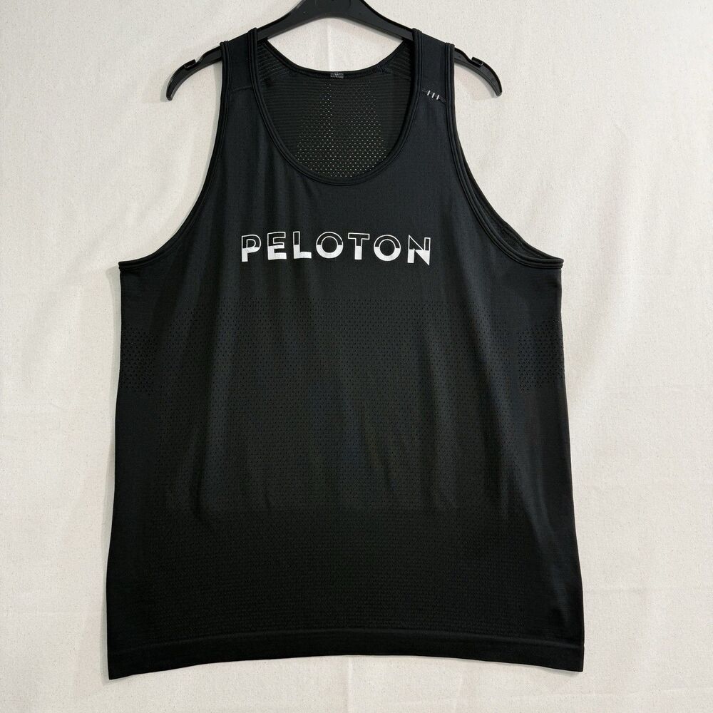 MEN'S LULULEMON PELOTON METAL VENT TECH TANK TOP BLACK SIZE LARGE
